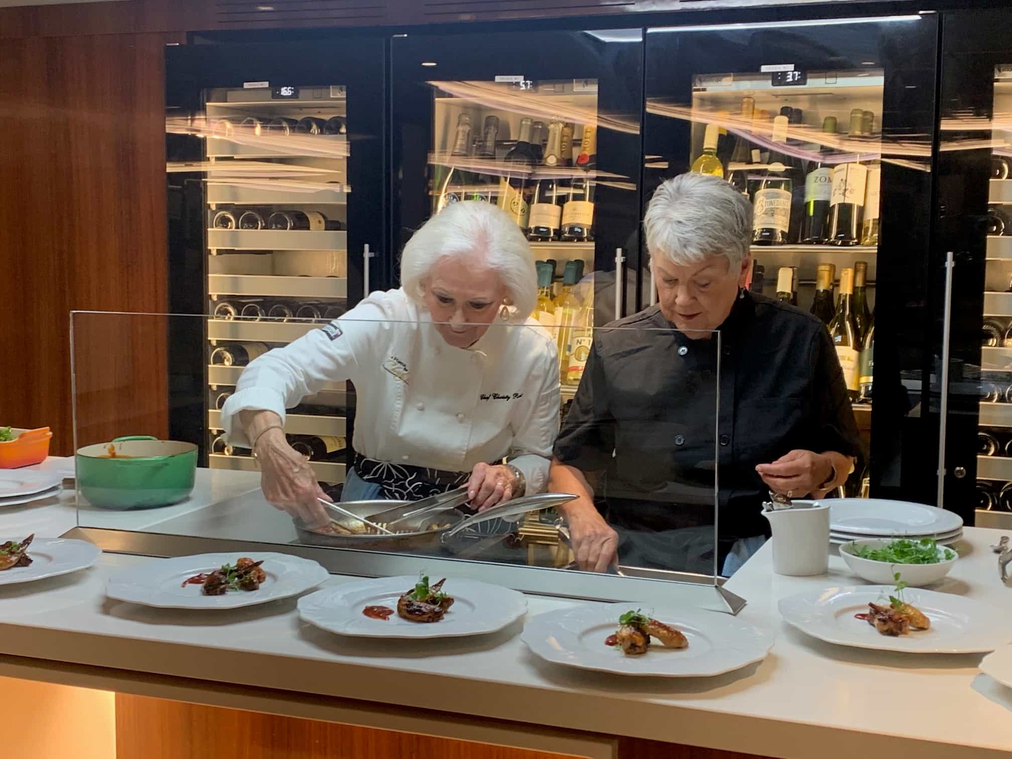 Christy Rost plating appetizers on Atlas World Traveller
